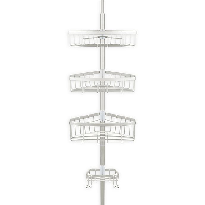 slide 1 of 4, Richards Homewares Steel Tension Corner Shower Caddy - Satin Nickel, 1 ct