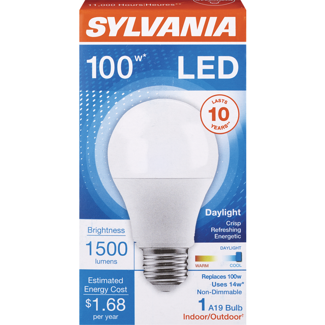 slide 1 of 1, Sylvania 100W Led Bulb A19, 1 ct