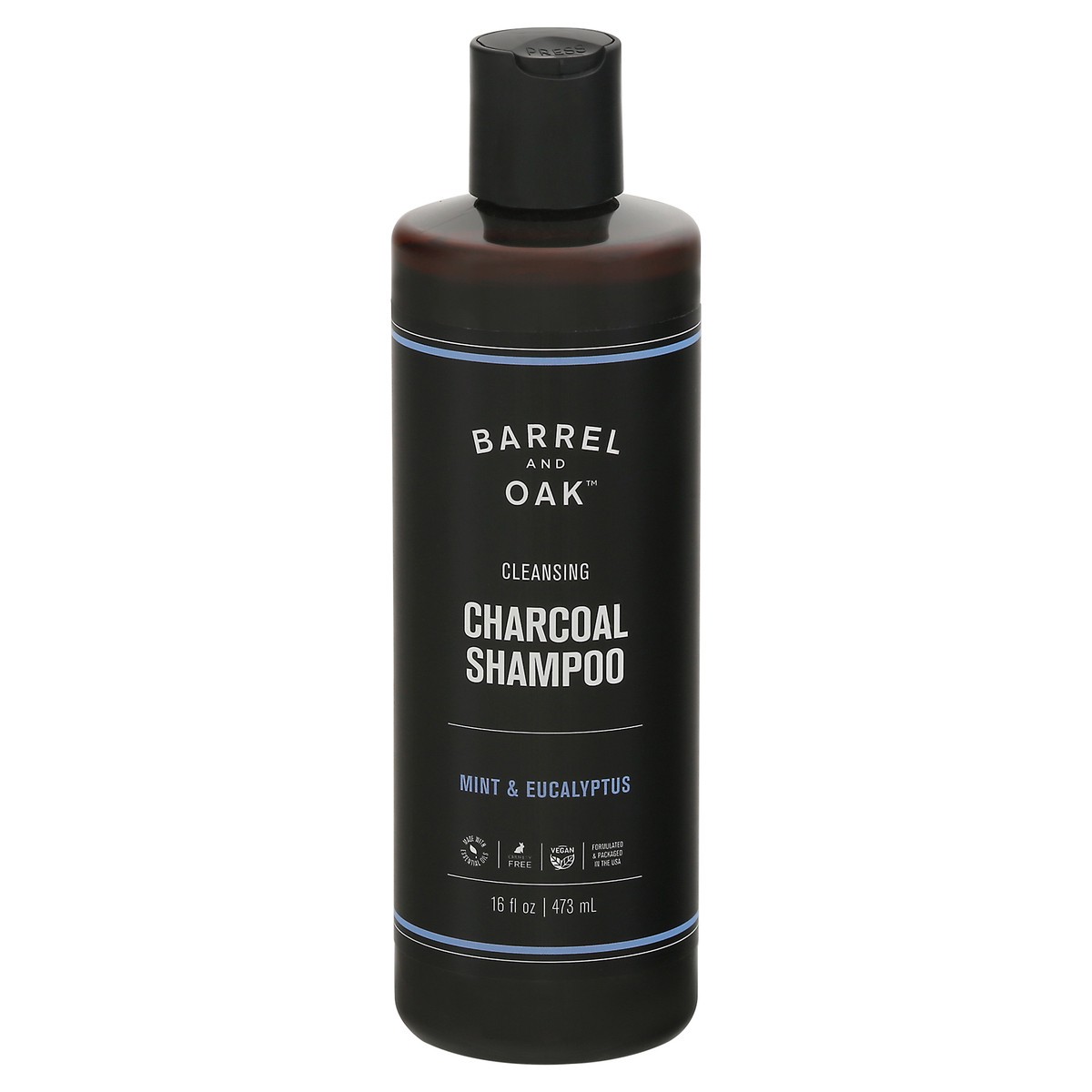 slide 1 of 9, Barrel and Oak Charcoal Cleansing Mint & Eucalyptus Shampoo 16 fl oz, 16 fl oz