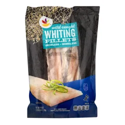 Giant Wild Caught Boneless Skinless Whiting Fillets Frozen