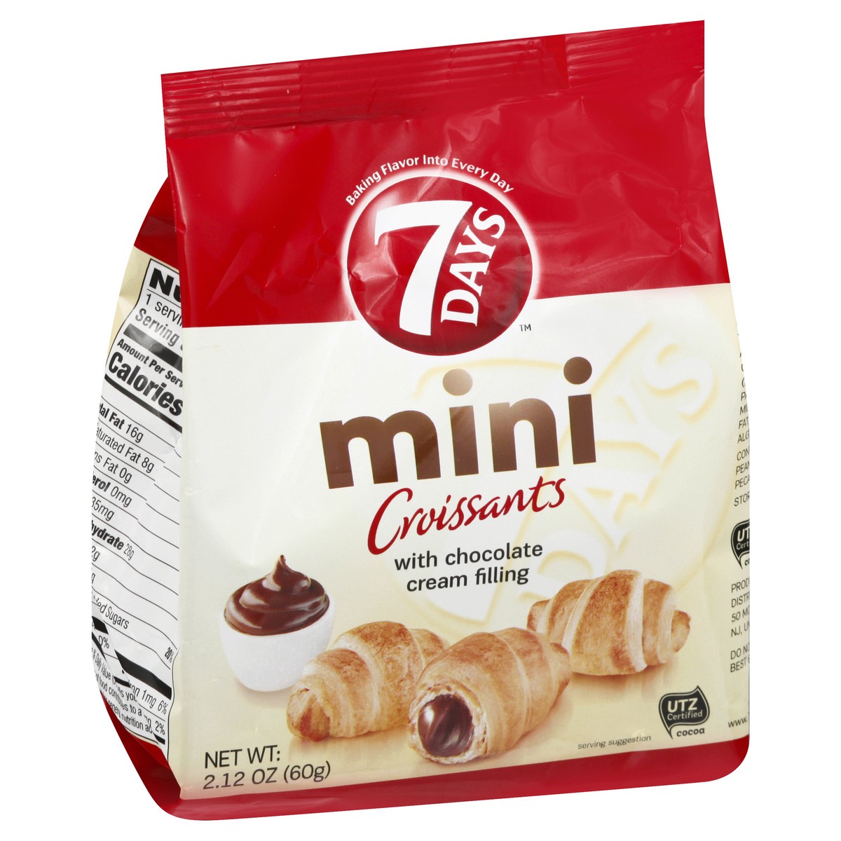 slide 13 of 13, 7DAYS Mini Chocolate Cream Filling Croissants 2.12 oz, 2.12 oz