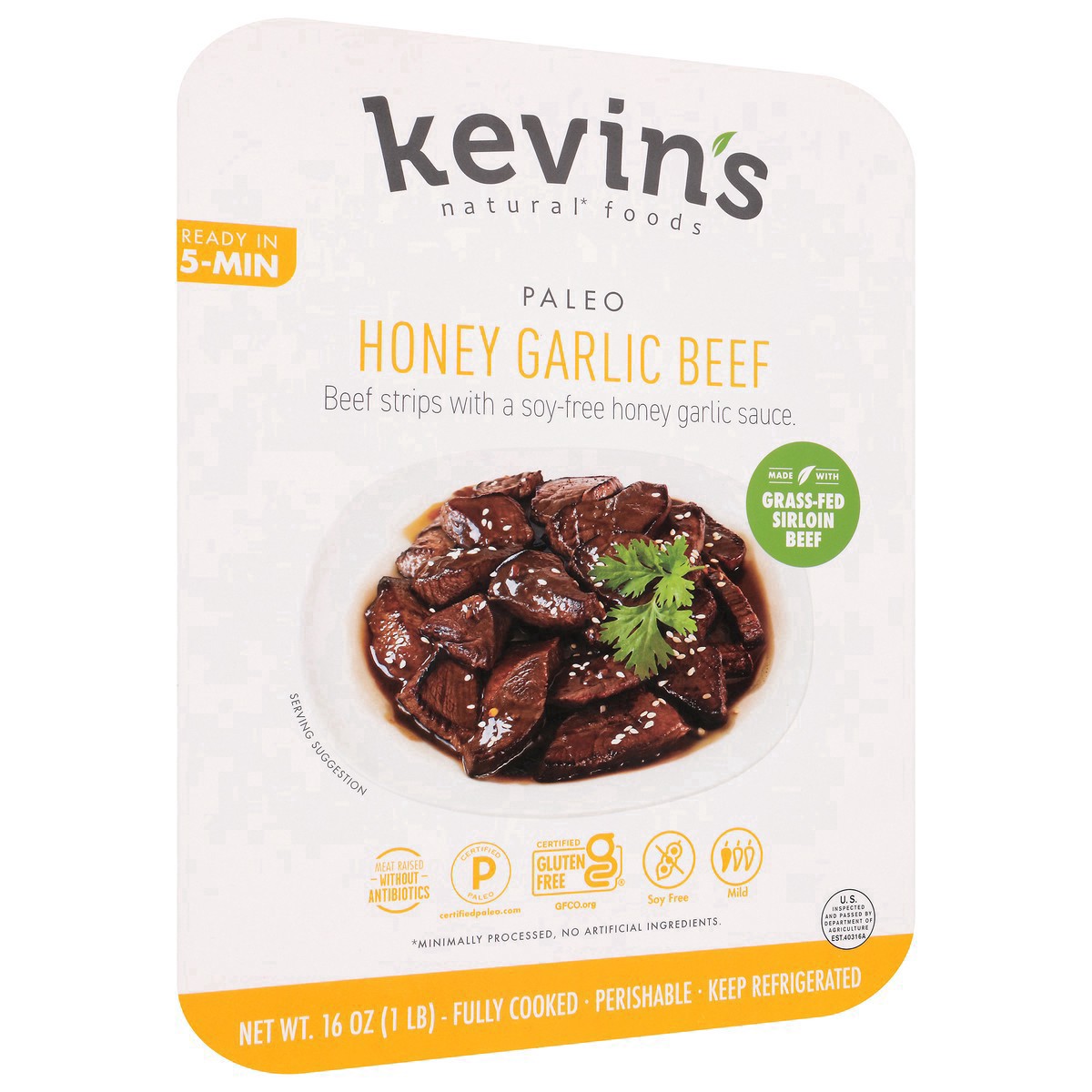 slide 2 of 4, Kevins Natural Foods Kevin's Natural Foods Honey Garlic Beef, 16 oz