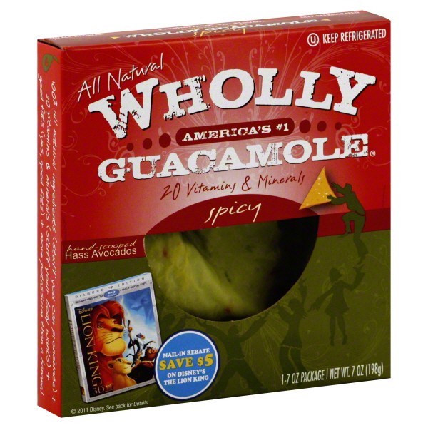 slide 1 of 4, Wholly Guacamole Spicy Hot, 8 oz