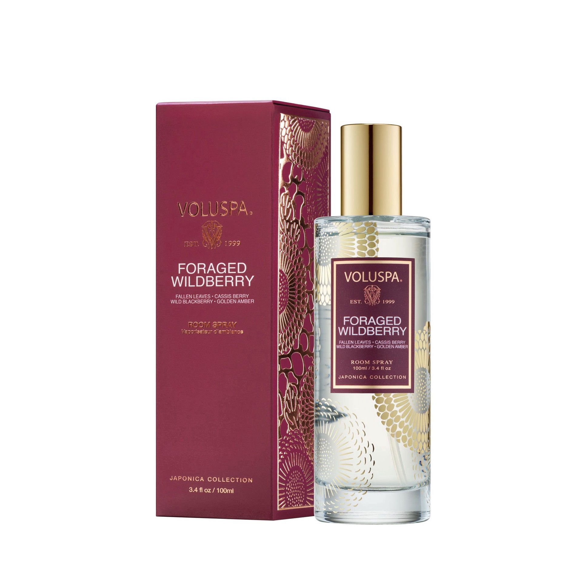 slide 1 of 1, Voluspa Foraged Wildberry Room Spray, 3.4 oz