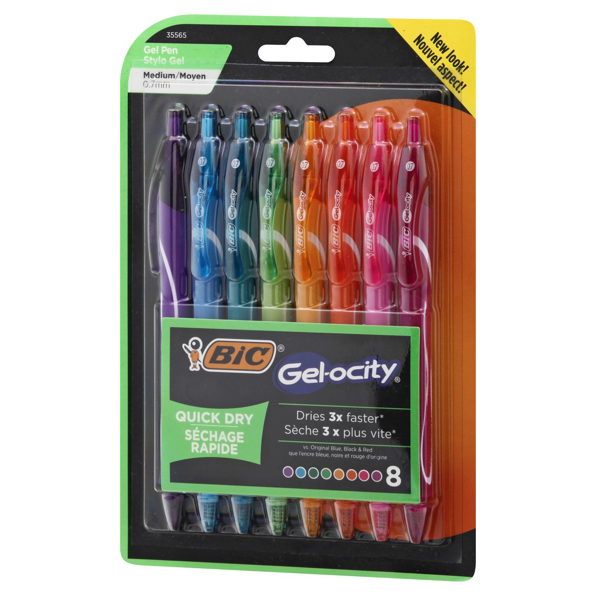 slide 3 of 9, BIC Gel-ocity Quick Dry Fashion Assorted Color Pens, 8 ct