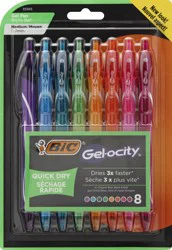 BiC Gel-ocity Medium (0.7 mm) Quick Dry Assorted Gel Pen 8 ea