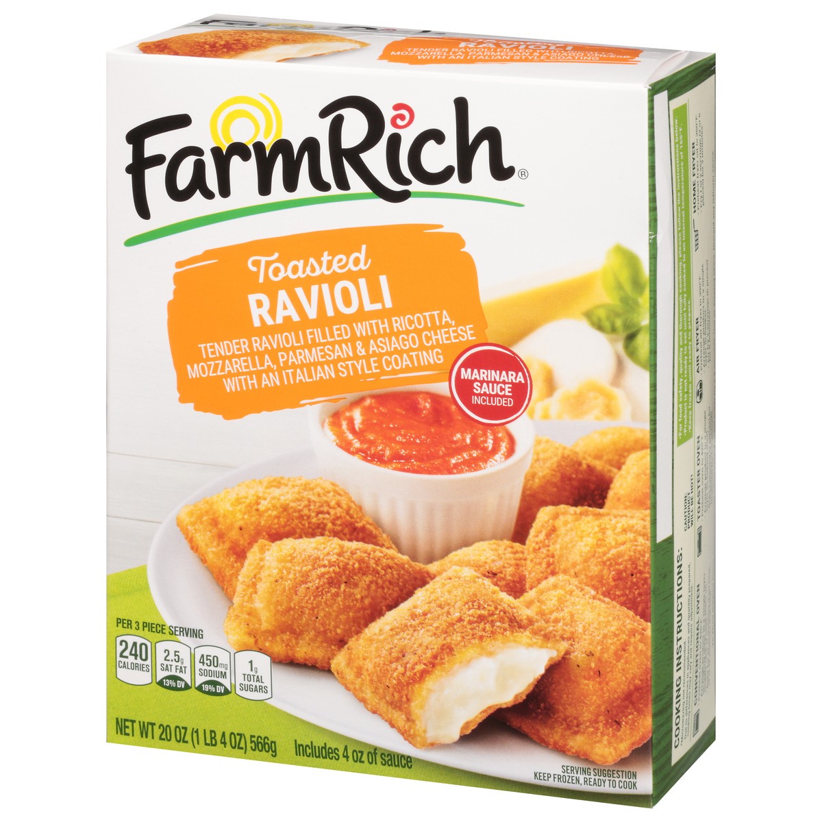 slide 6 of 12, Farm Rich Toasted Ravioli 20 oz, 20 oz