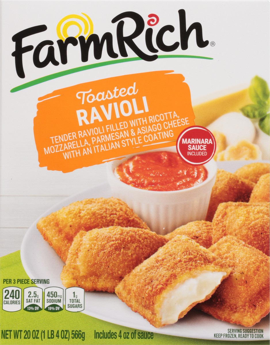 slide 8 of 12, Farm Rich Toasted Ravioli 20 oz, 20 oz