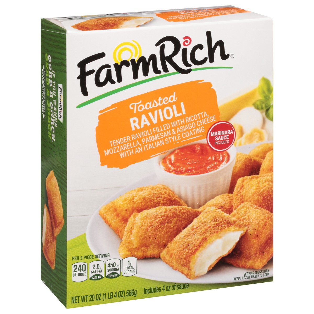 slide 5 of 12, Farm Rich Toasted Ravioli 20 oz, 20 oz