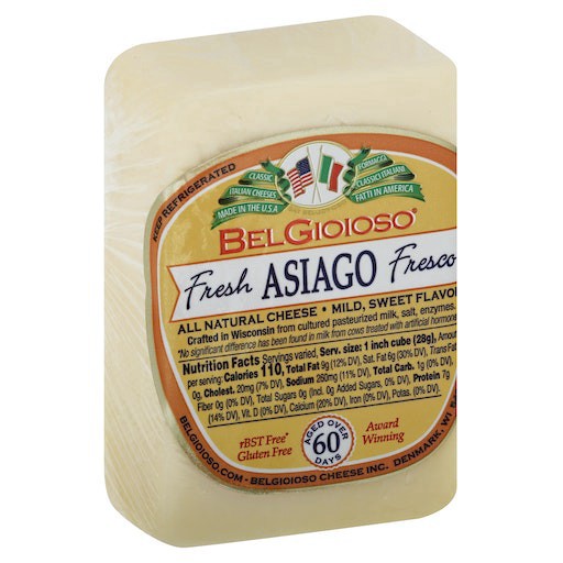 slide 1 of 1, BelGioioso Fresco Asiago Cheese, Loaf, per lb