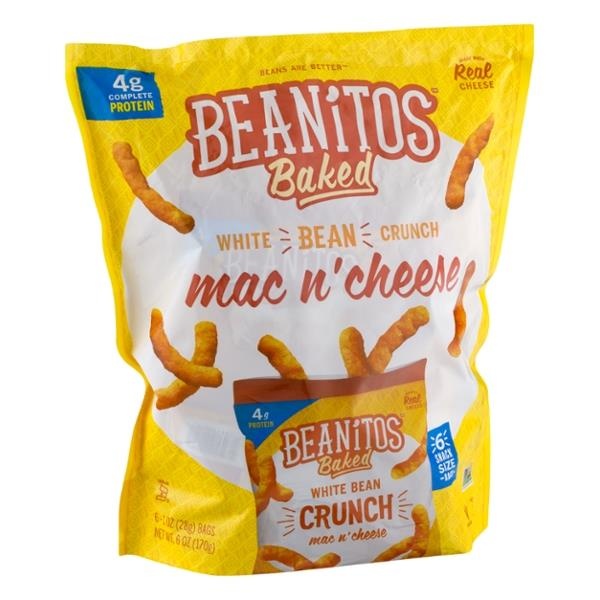 slide 1 of 2, Beanitos Mac And Cheese White Bean Puffs Multipack, 6 ct