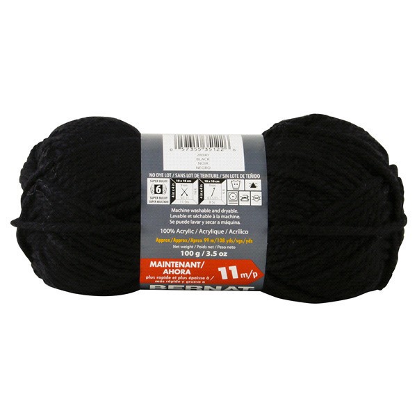 slide 12 of 13, Bernat Softee Chunky Yarn Black, 1 ct