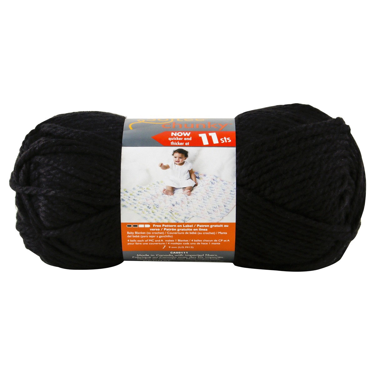 slide 5 of 13, Bernat Softee Chunky Yarn Black, 1 ct