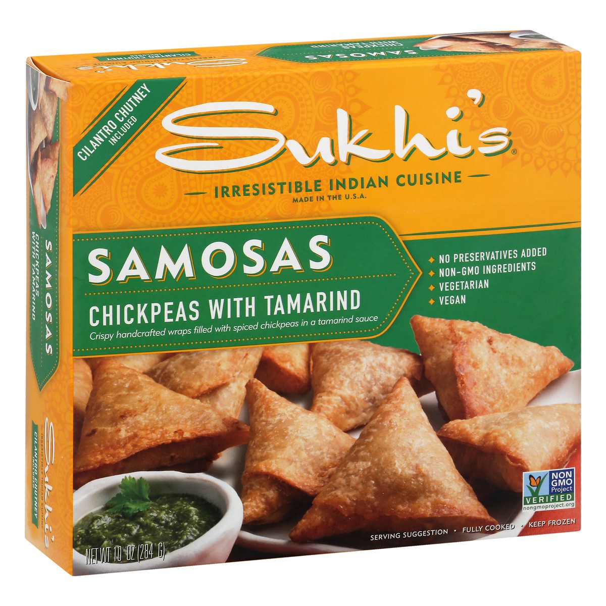 slide 4 of 11, Sukhi's Chickpeas with Tamarind Samosas 10 oz, 10 oz