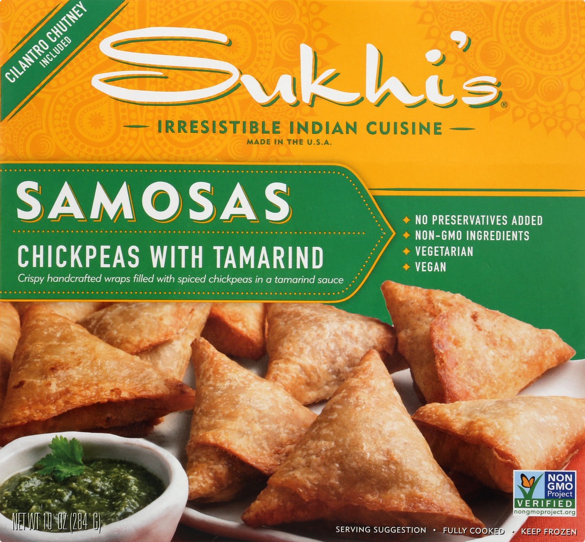 slide 6 of 11, Sukhi's Chickpeas with Tamarind Samosas 10 oz, 10 oz