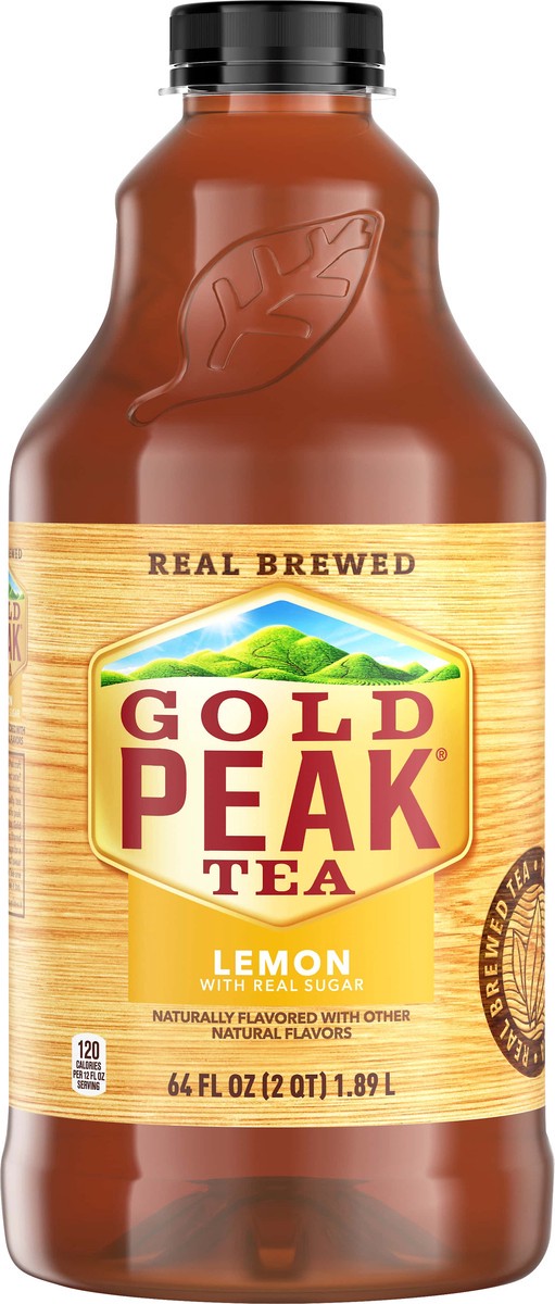 slide 5 of 7, Gold Peak Lemon Sweetened Iced Tea Drink- 64 fl oz, 64 fl oz