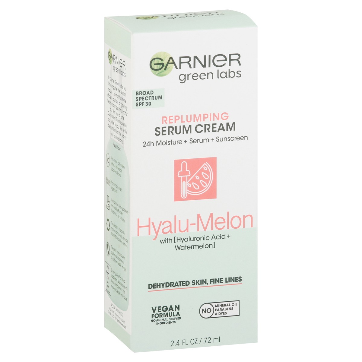 slide 4 of 14, Garnier Green Labs Broad Spectrum SPF 30 Hyalu-Melon Replumping Serum Cream 2.4 fl oz, 2.4 fl oz