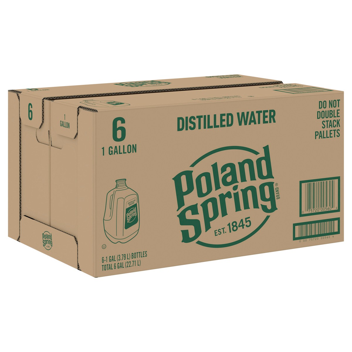 slide 3 of 8, Poland Spring Brand Distilled Water, 1-gallon plastic jugs (Pack of 6) - 1 g, 1 g