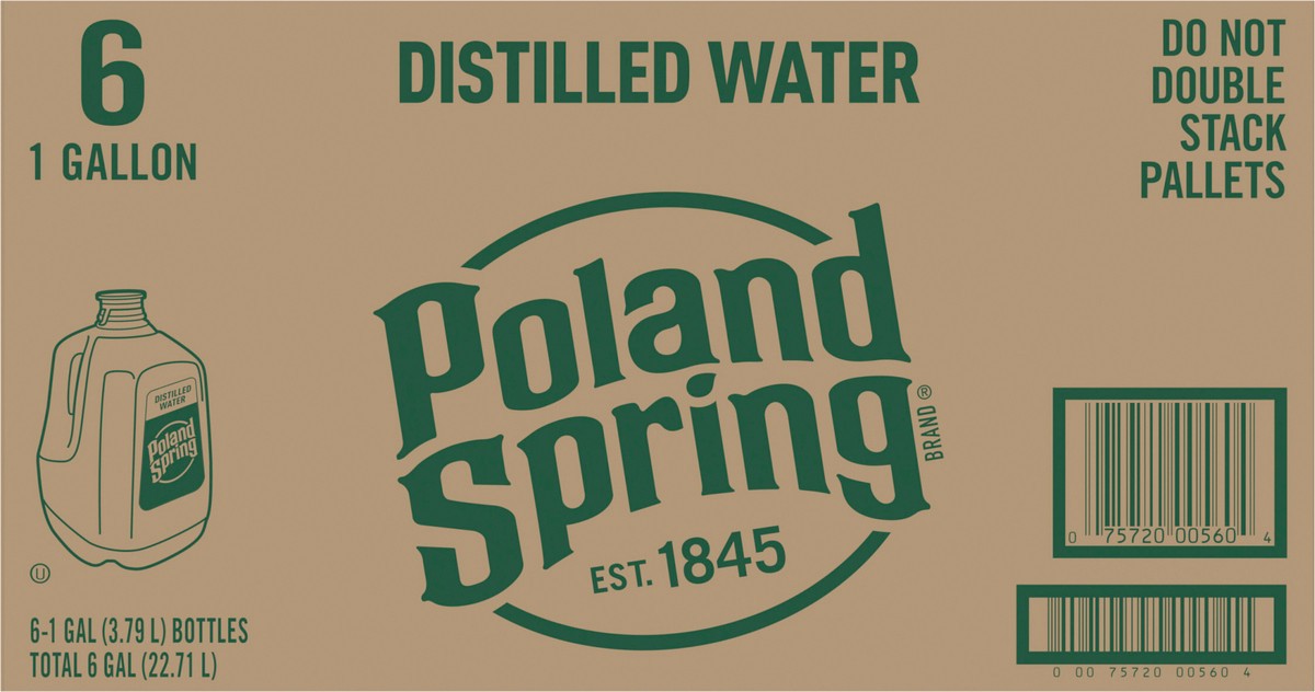 slide 7 of 8, Poland Spring Brand Distilled Water, 1-gallon plastic jugs (Pack of 6) - 1 g, 1 g