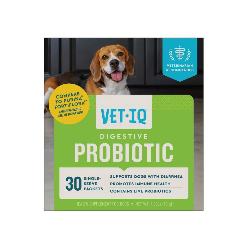 slide 1 of 8, VetIQ Unflavored Digestive Probiotic Dog Supplements - 30ct, 30 ct