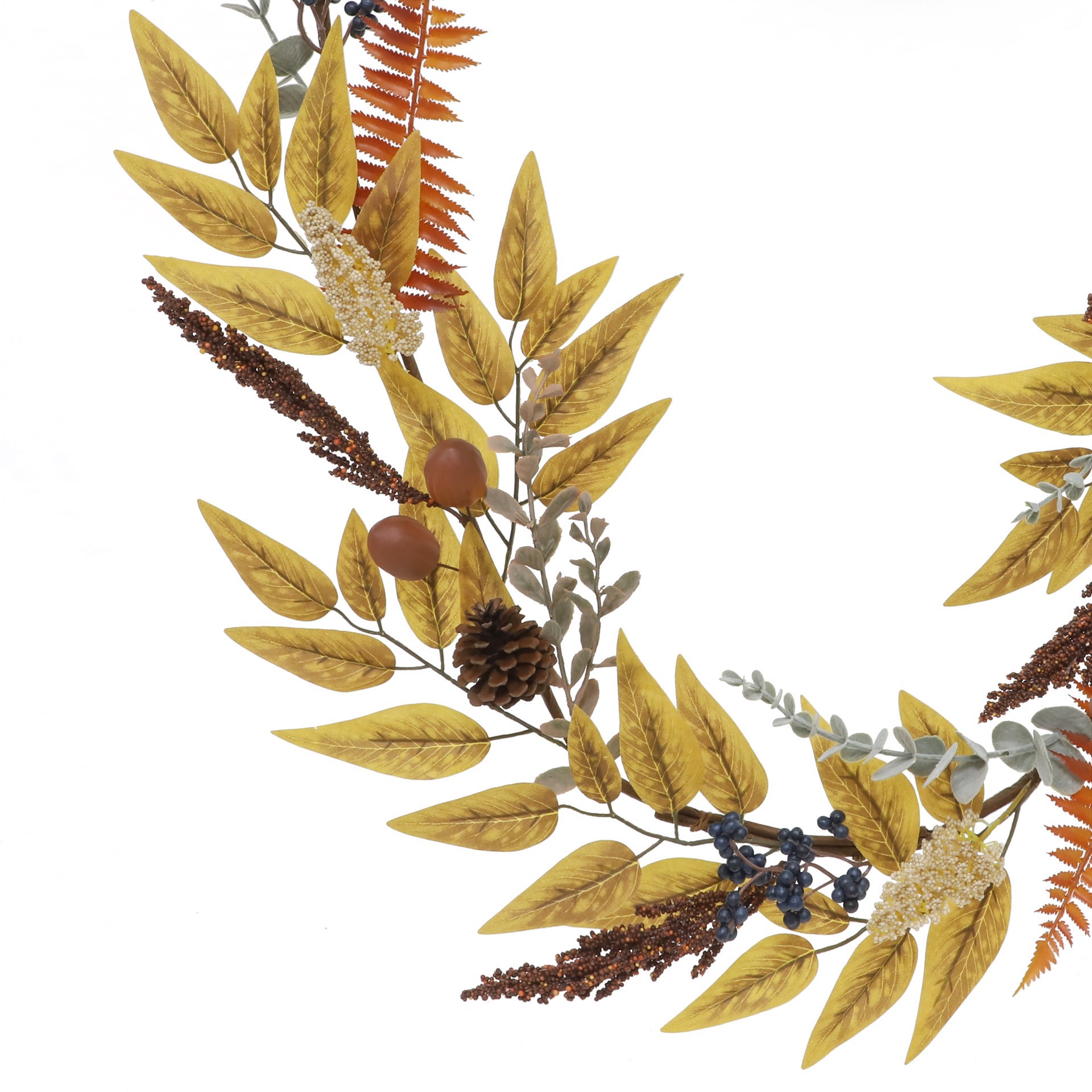 slide 3 of 3, 6ft. Yellow & Orange Eucalyptus & Fern Garland By Ashland, 6 ft