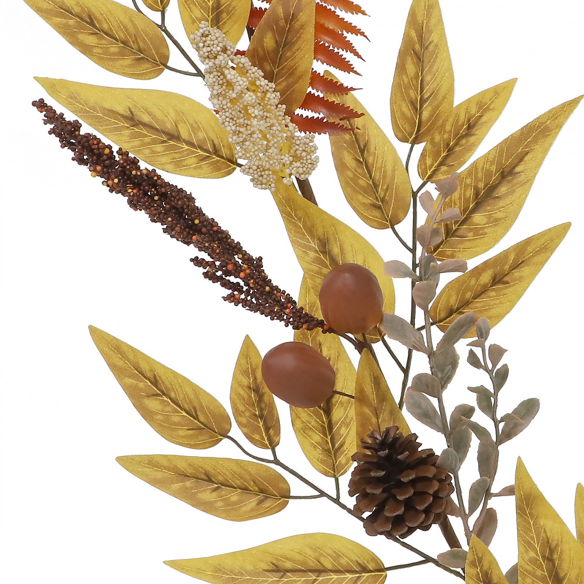 slide 2 of 3, 6ft. Yellow & Orange Eucalyptus & Fern Garland By Ashland, 6 ft