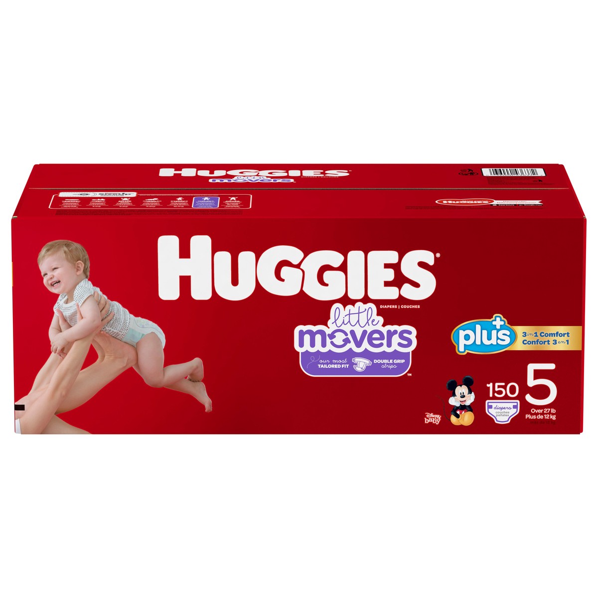 slide 1 of 6, Huggies Little Movers Disney Baby Diapers Size 5 (Over 27 lb) 150 ea, 