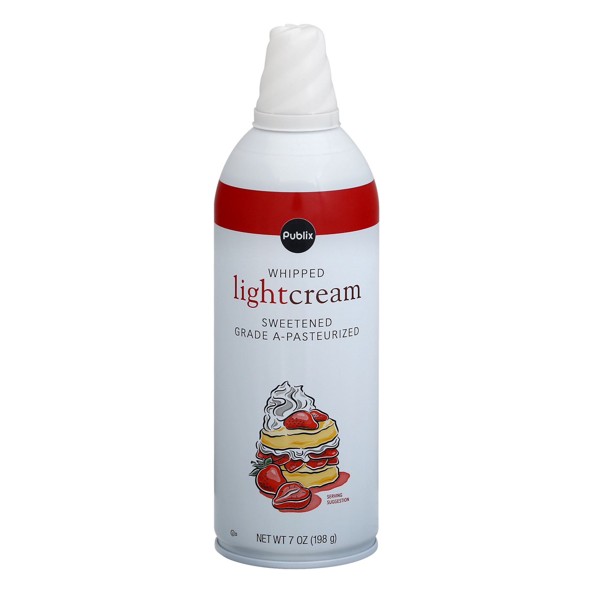 slide 1 of 1, Publix Light Cream, Whipped, 7 oz