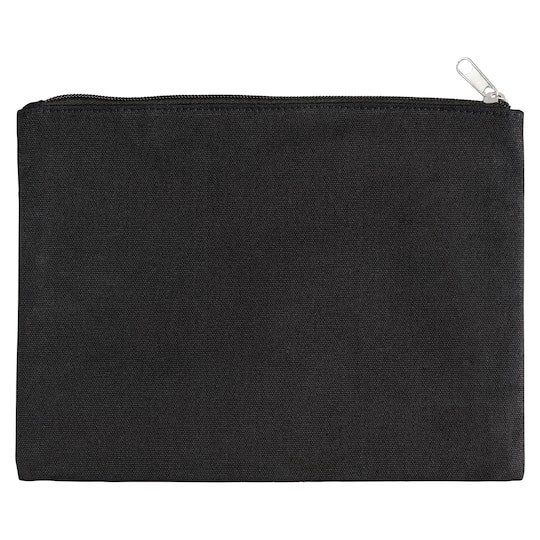 slide 1 of 2, 10" X 8" Black Canvas Pouch By Make Market, 10 in x 8 in