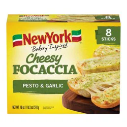 New York Bakery Cheesy Focaccia Pesto & Garlic