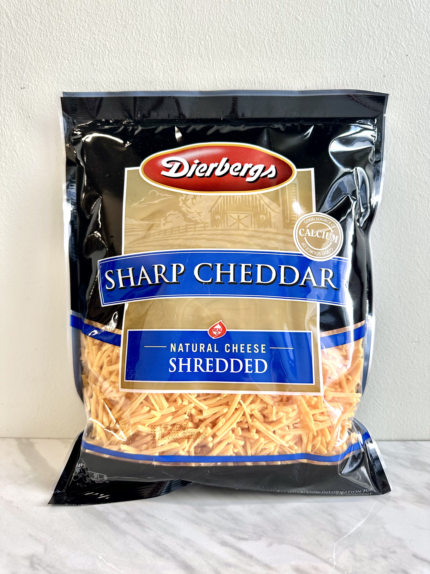 slide 1 of 1, Dierbergs Shredded Sharp Cheddar Cheese, 2 lb