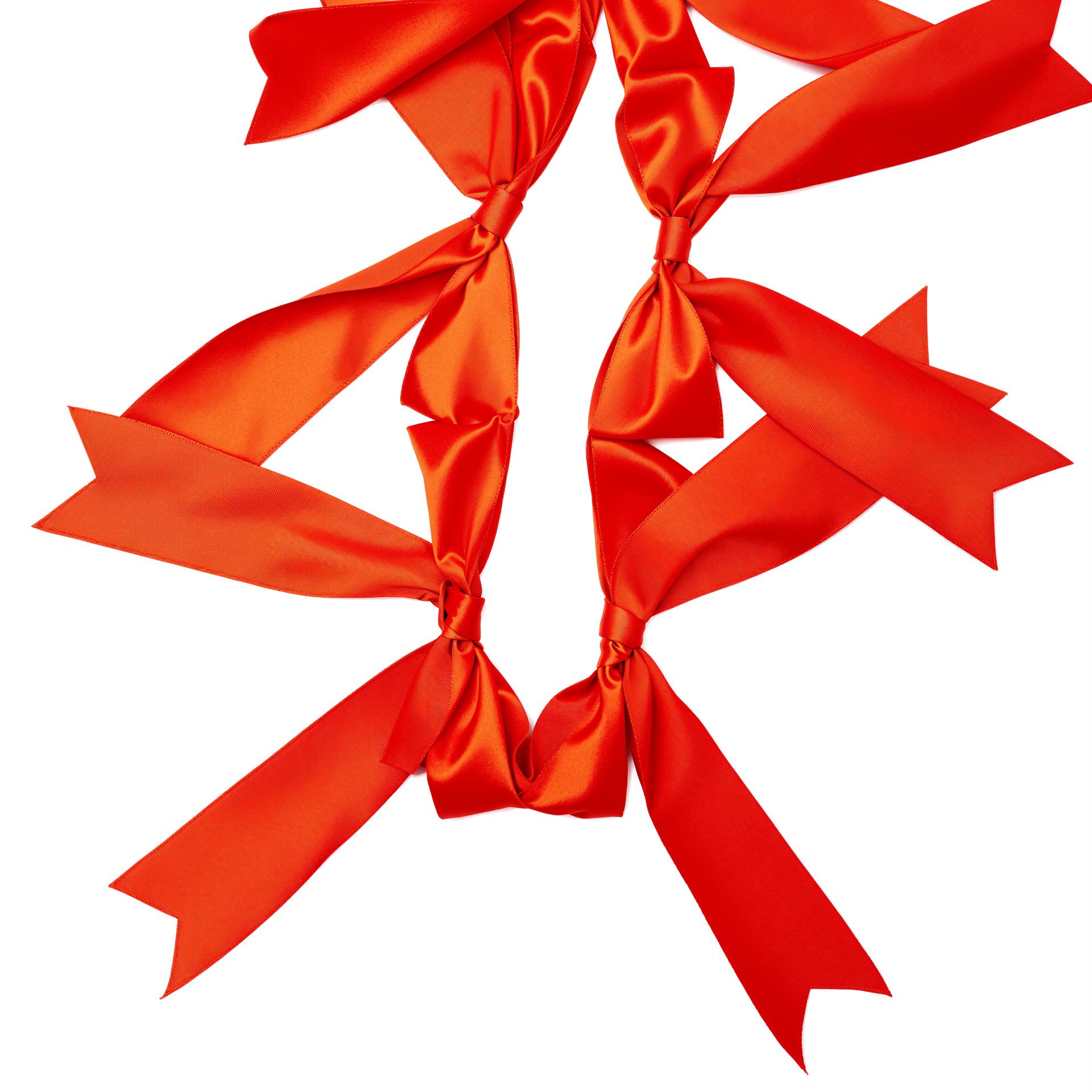 slide 2 of 2, 6ft. Orange Bow Garland By Ashland, 6 ft