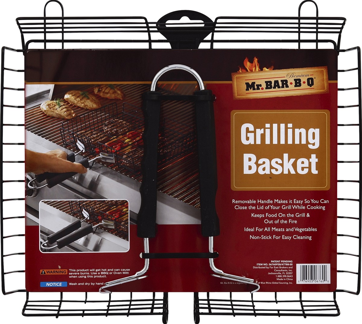 slide 2 of 2, Mr. Bar-B-Q Grilling Basket 1 ea, 1 ct