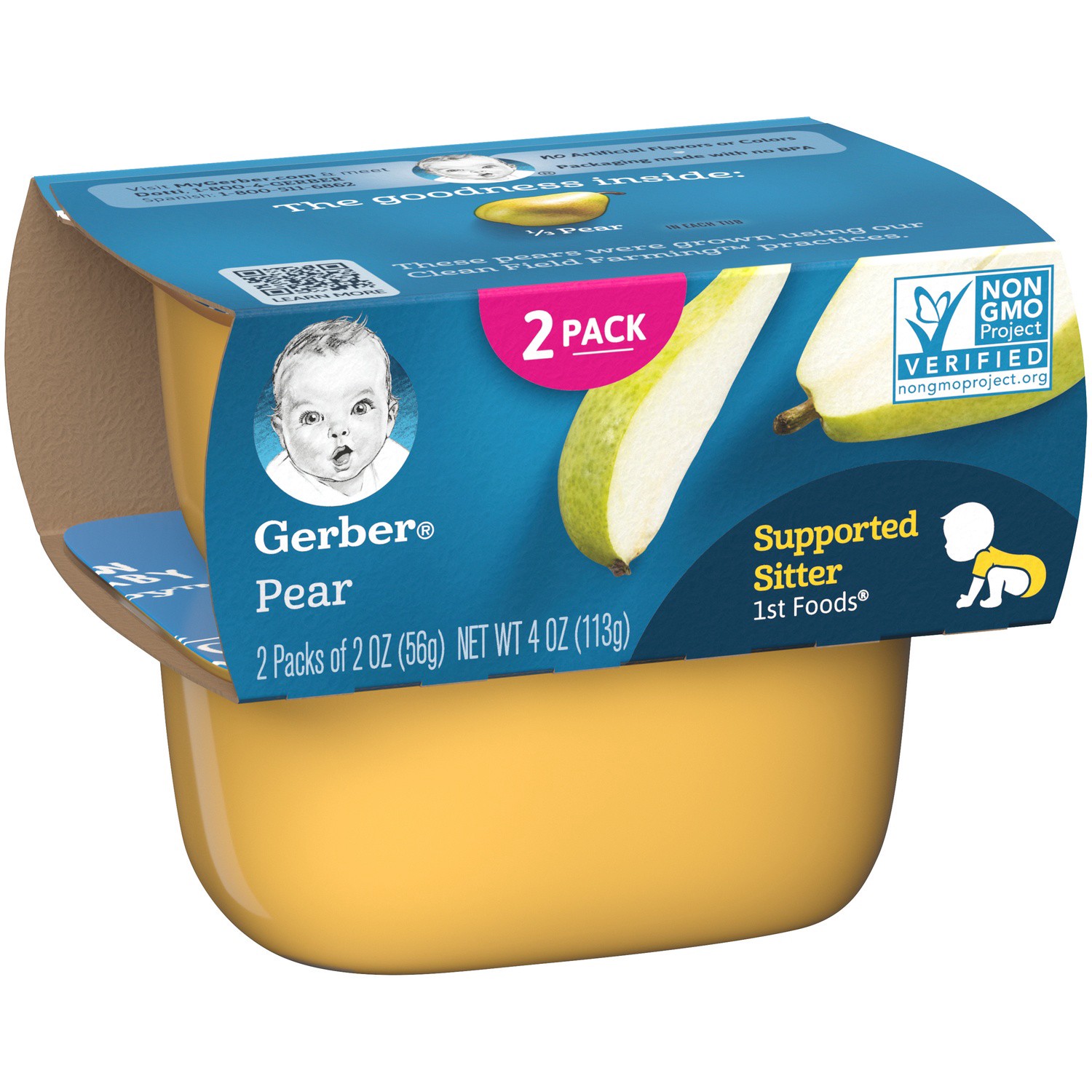 slide 9 of 9, Gerber Gerb 1st Pears, 4 oz