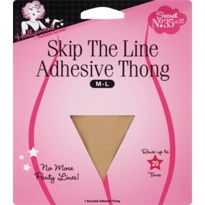 slide 1 of 1, Hollywood Diet Hollywood Skip The Line Adhesive Thong Panty Lines, M-L, 1 ct