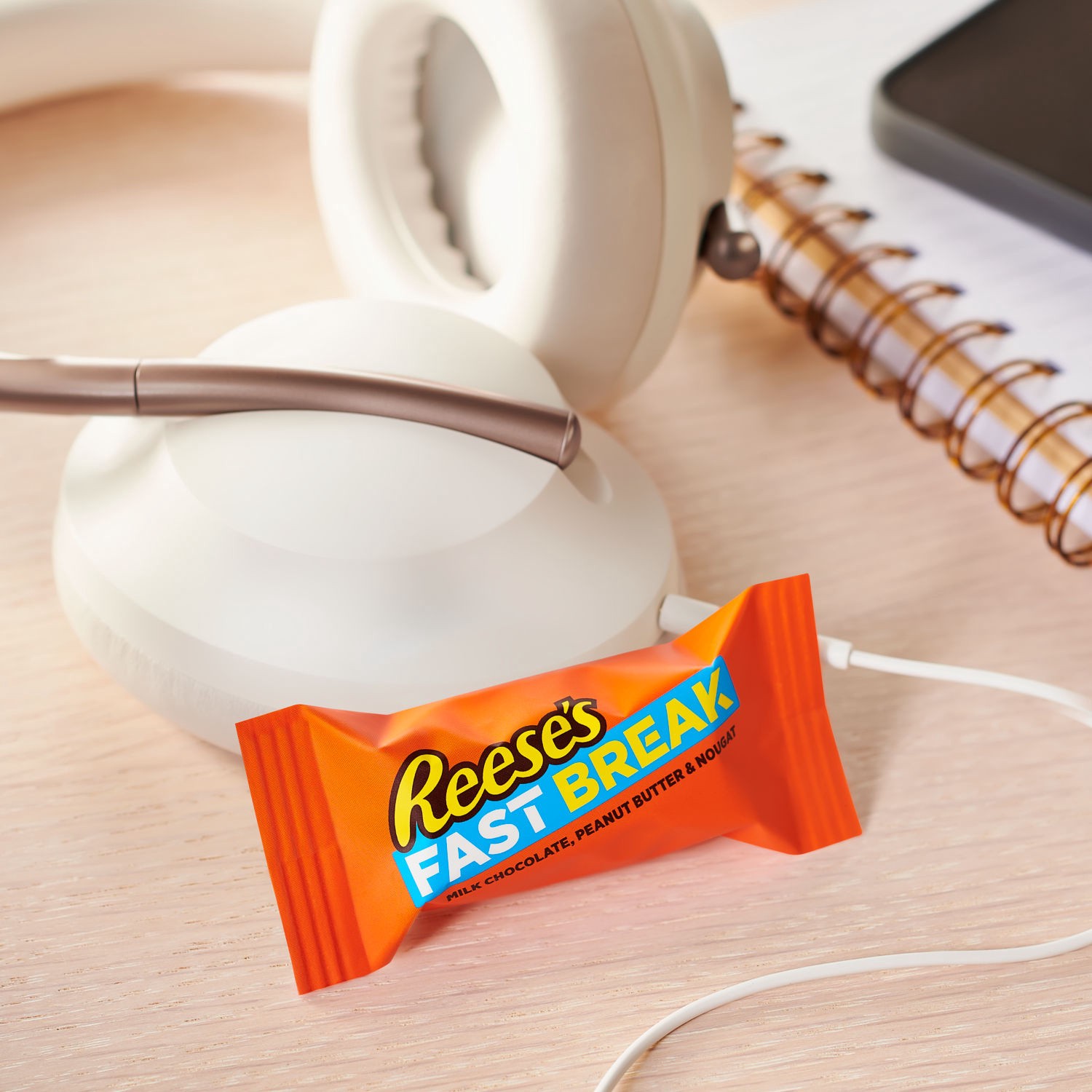 slide 5 of 8, Reese's FAST BREAK Peanut Butter Nougat Snack Size, Candy Bag, 10.1 oz, 10.10 oz