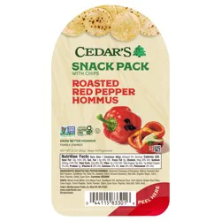 Cedar's Roasted Red Pepper Hummus with Chips Snack Pack
