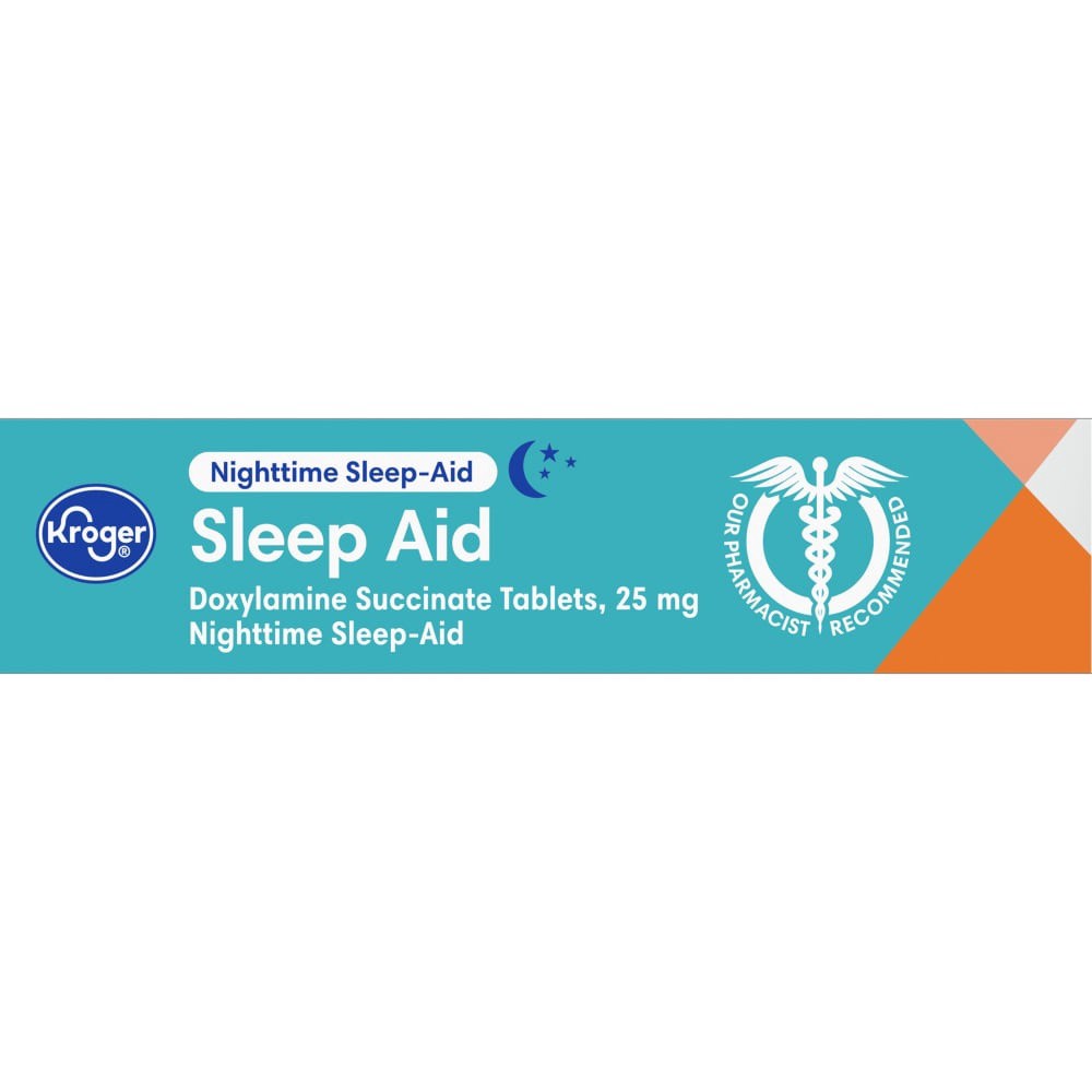 slide 3 of 6, Kroger Nighttime Sleep-Aid Tablets 25Mg, 32 ct
