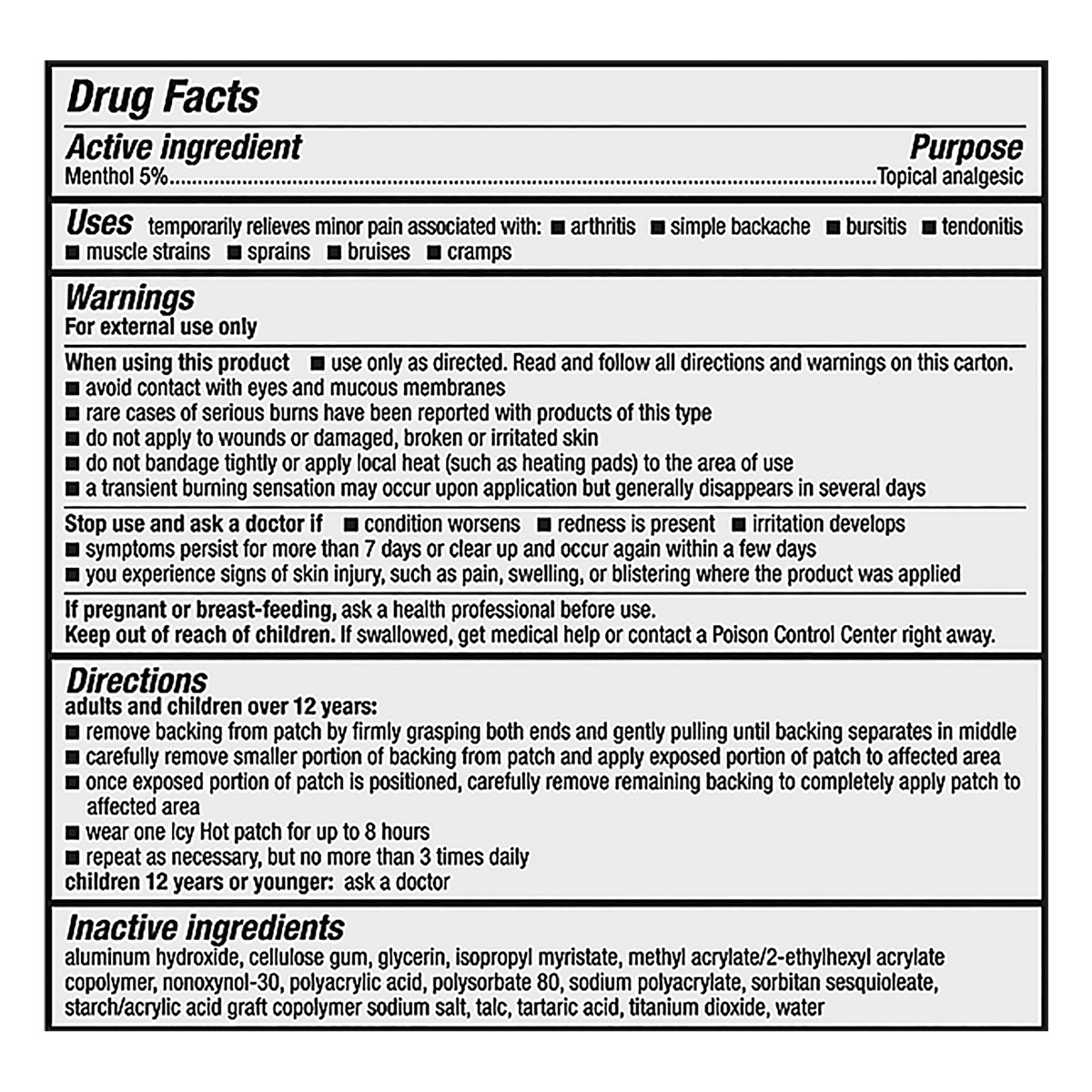 slide 4 of 12, Icy Hot Original Arm, Neck & Leg Pain Relief Patch 5 ea, 5 ct