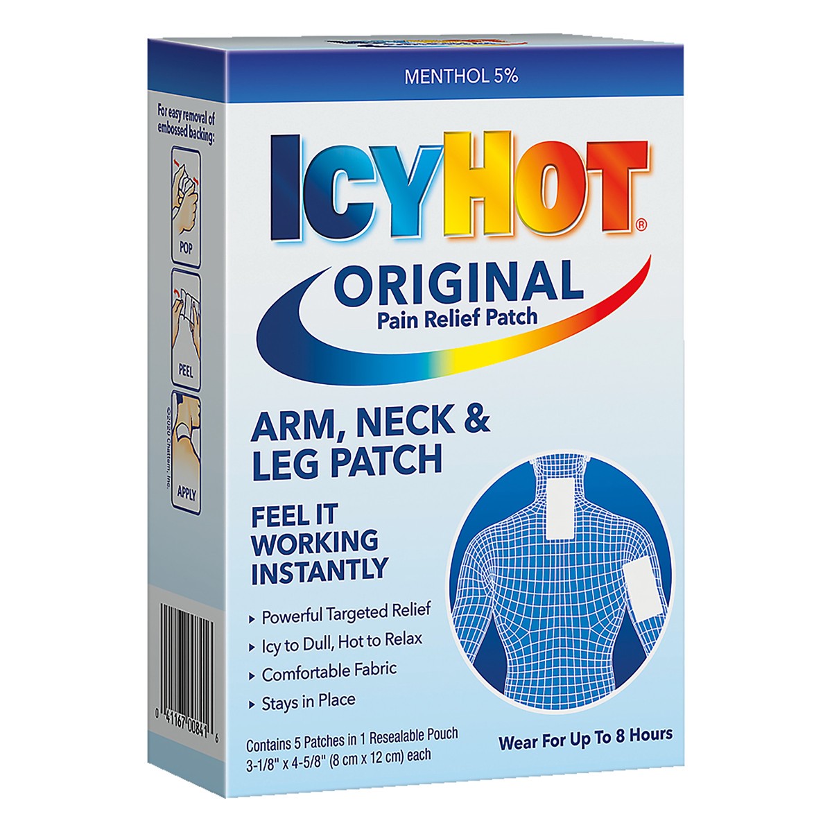 slide 11 of 12, Icy Hot Original Arm, Neck & Leg Pain Relief Patch 5 ea, 5 ct
