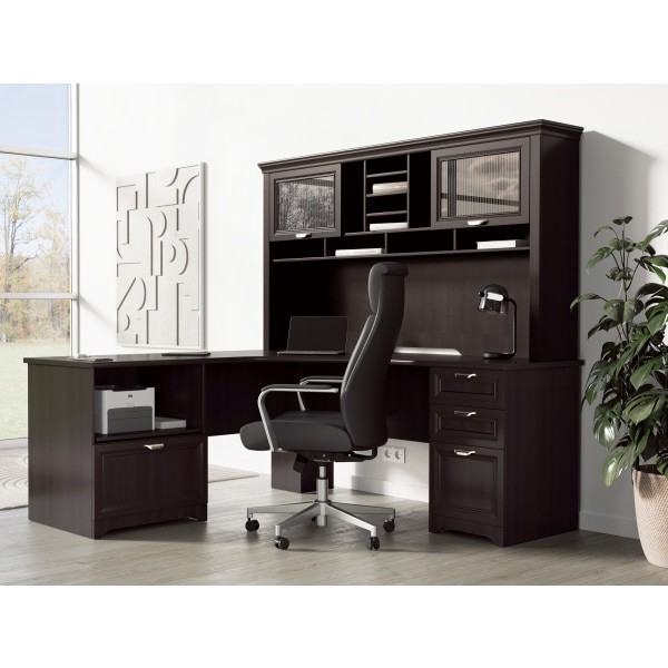 slide 2 of 2, Realspace® Magellan Performance 71""W Hutch For L-Shaped Corner Desk, Espresso, 1 ct