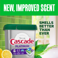 slide 16 of 29, Cascade Platinum Dishwasher Pods, Dishwasher Detergent, Dish Detergent Soap, Lemon, 59 Count, 59 ct