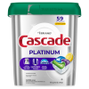 slide 14 of 29, Cascade Platinum Dishwasher Pods, Dishwasher Detergent, Dish Detergent Soap, Lemon, 59 Count, 59 ct