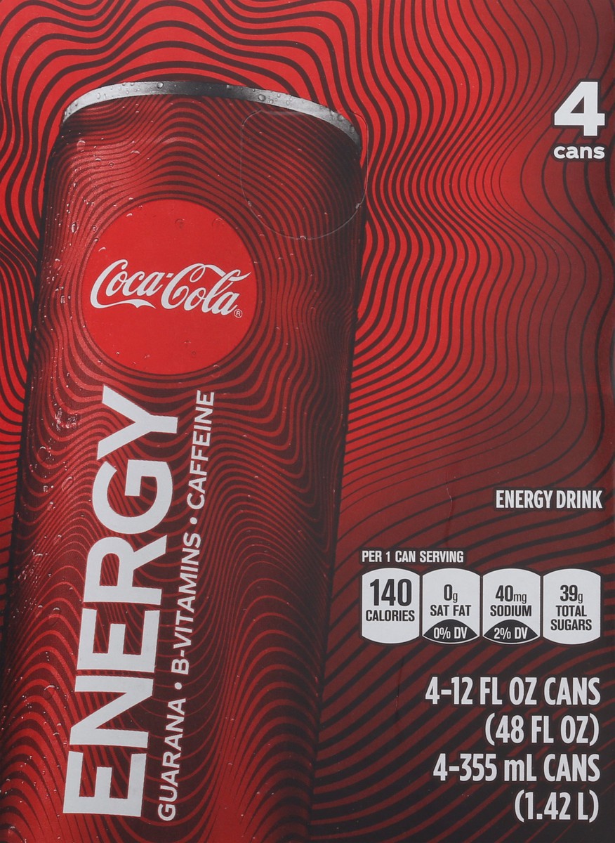 slide 3 of 12, Coca-Cola 4 Pack Energy Drink 4 ea - 4 ct, 4 ct