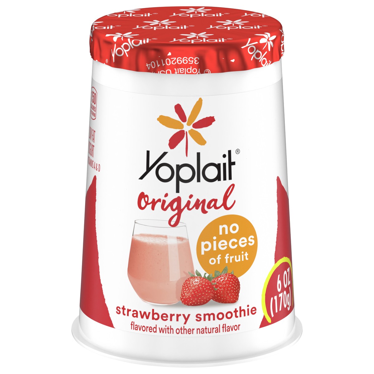 slide 1 of 11, Yoplait Original Strawberry Smoothie Low Fat Yogurt, 6 OZ Yogurt Cup, 6 oz
