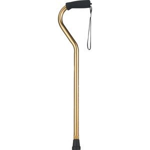 slide 1 of 1, CVS Health Offset Foam Handle Cane, Gold, 1 ct