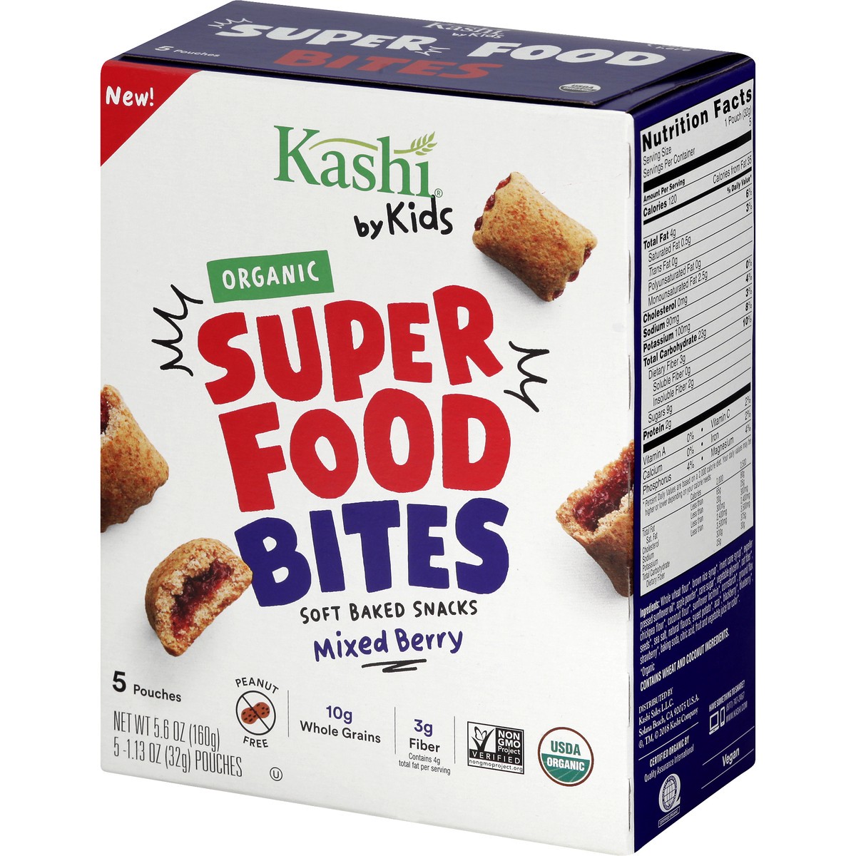 slide 7 of 10, Kashi Organic 5 Pack Mixed Berry Super Food Bites 5 ea, 5 ct