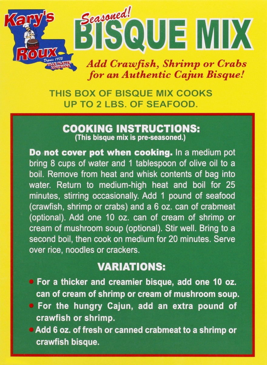 slide 3 of 10, Kary's Crawfish Shrimp Crab Bisque Mix 6 oz, 6 oz
