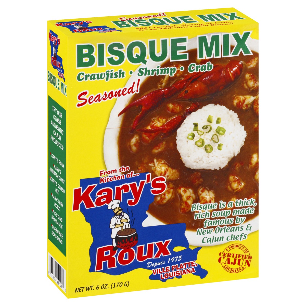slide 5 of 10, Kary's Crawfish Shrimp Crab Bisque Mix 6 oz, 6 oz