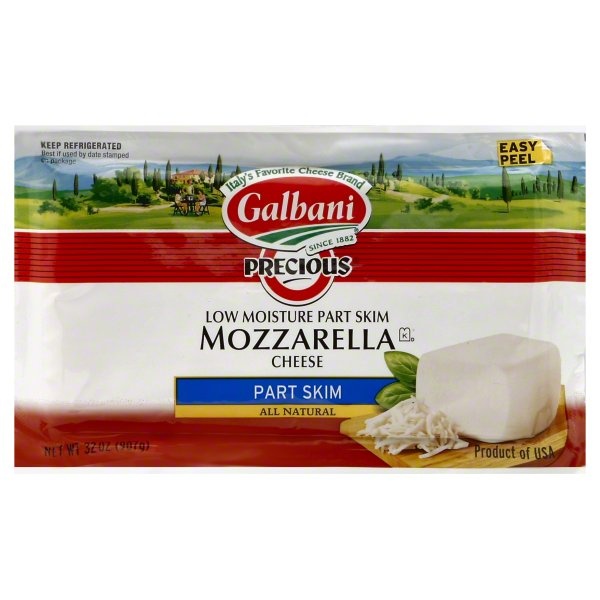 slide 1 of 1, Galbani Part Skim Mozzarella Cheese Chunk, 2 lb